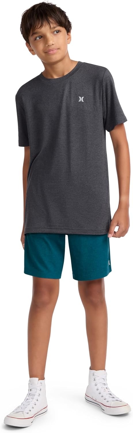 Hurley Boys’ Soft Basic Pull on Shorts(Deepwaters Heather)