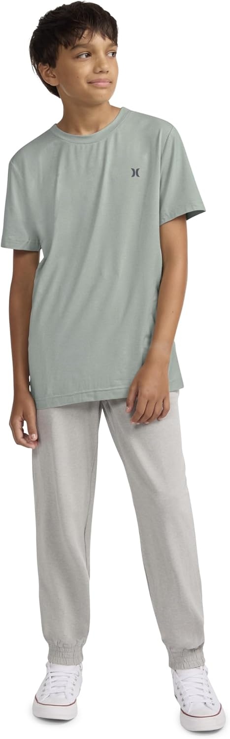 Hurley Boys’ Soft Basic T-Shirt(Aqua Grey Heather)