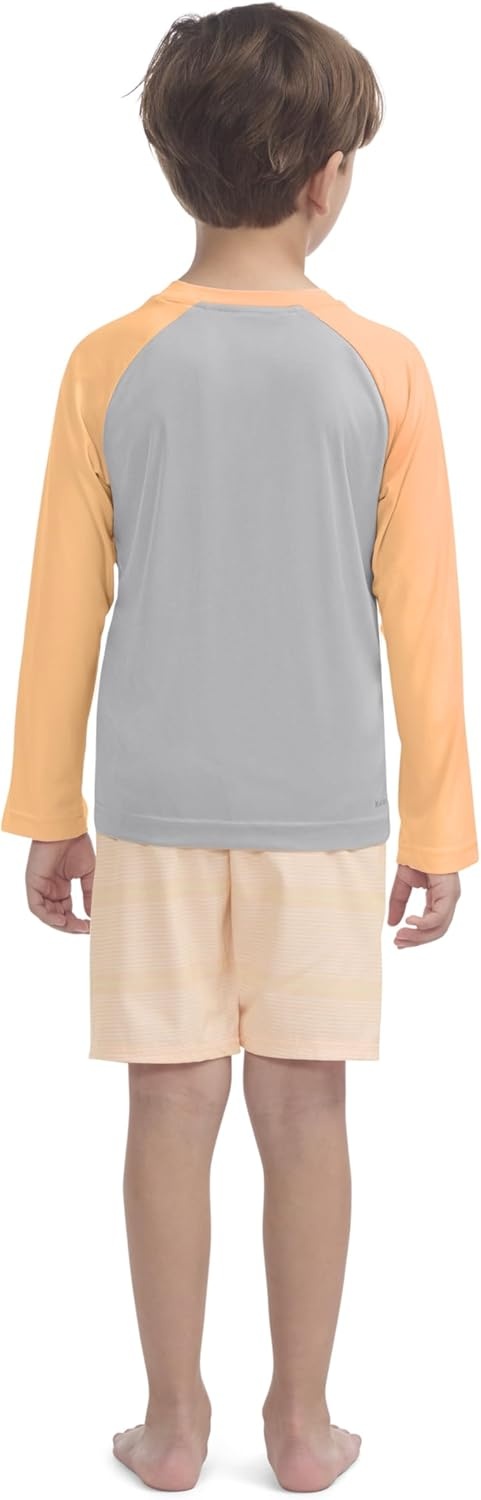 Hurley Boys’ Baby and Toddler Boys’ Swim Suit 2-piece Outfit Set(Faded Mango)