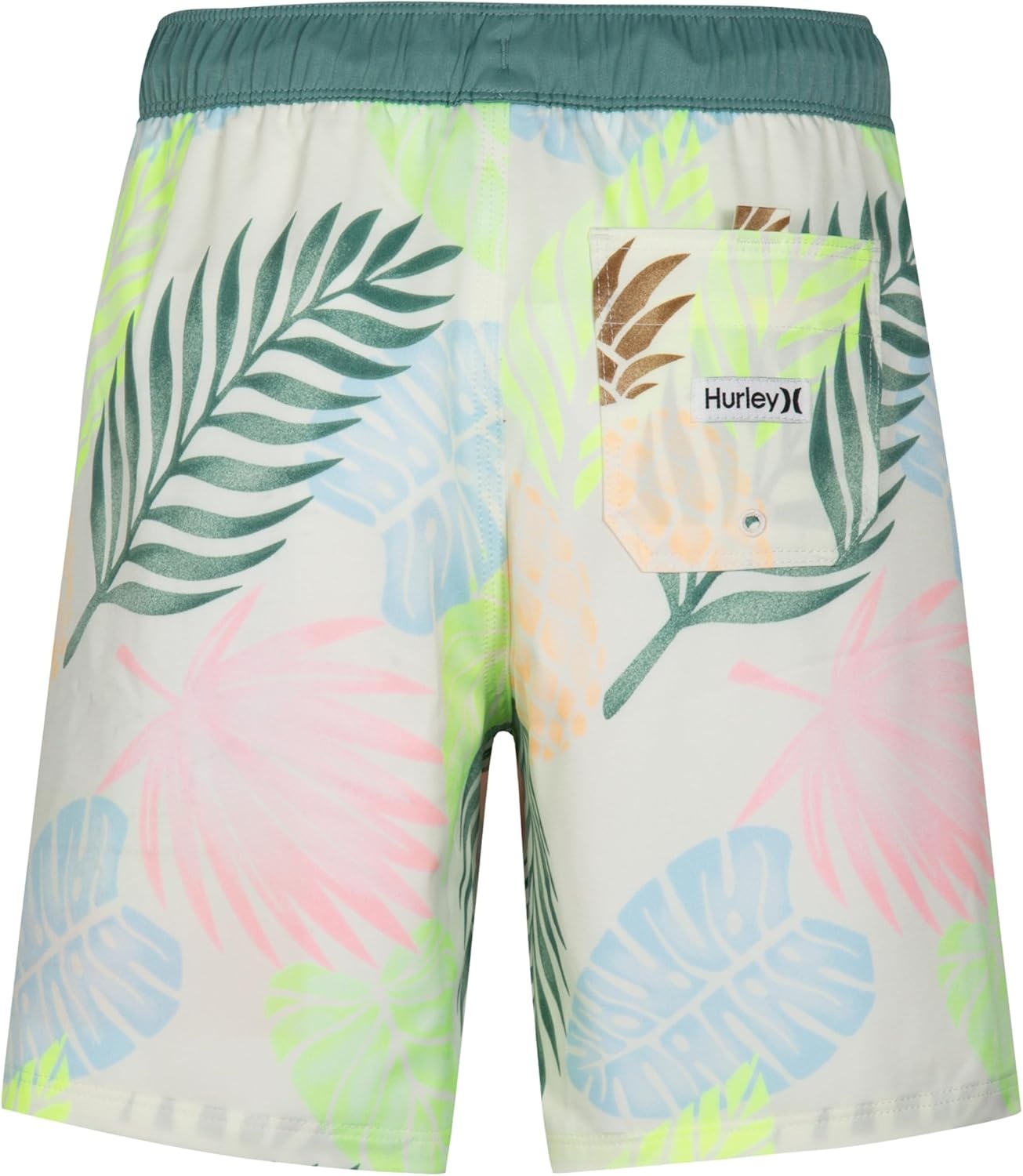 Hurley Boys’ Pull on Swim Trunks(Pale Ivory Palms)