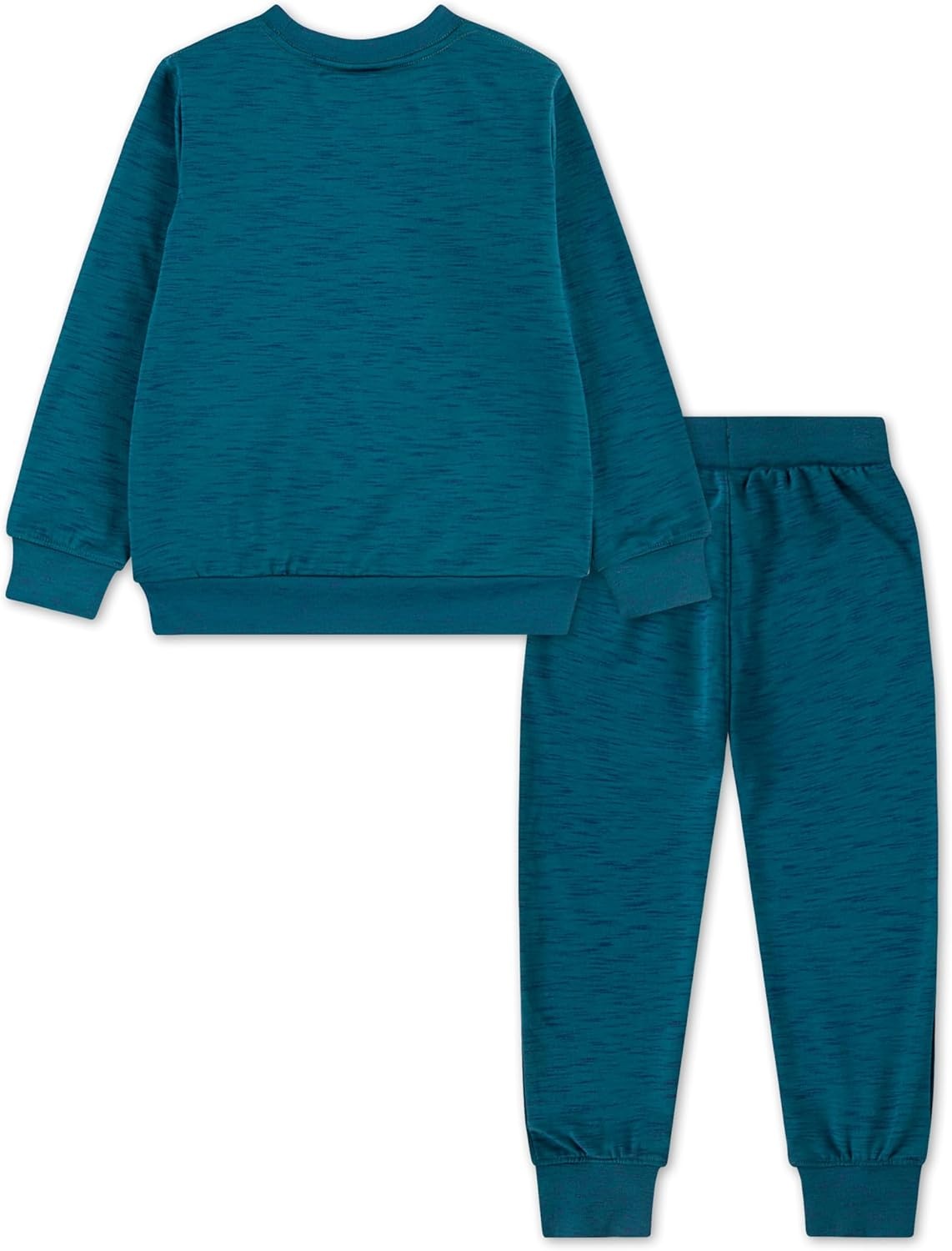 Hurley Baby Soft Basic Cloud Slub Crewneck Sweatshirt and Joggers 2-piece Outfit Set(Deepwaters)