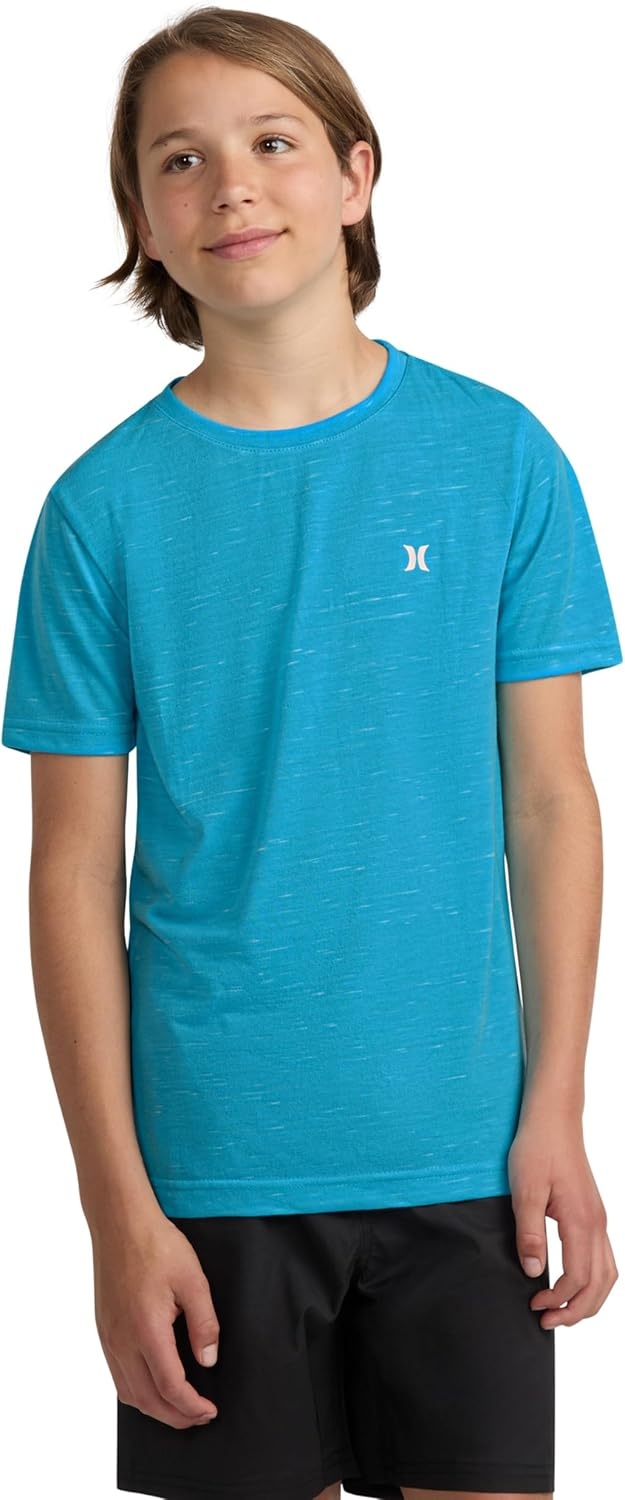 Hurley Boys’ Soft Basic Cloud Slub T-Shirt(Blue Lazer)
