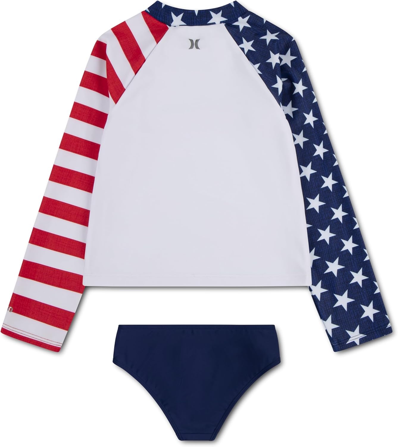 Hurley Girls Two-piece Rashguard Set (Big Kid)(Americana)
