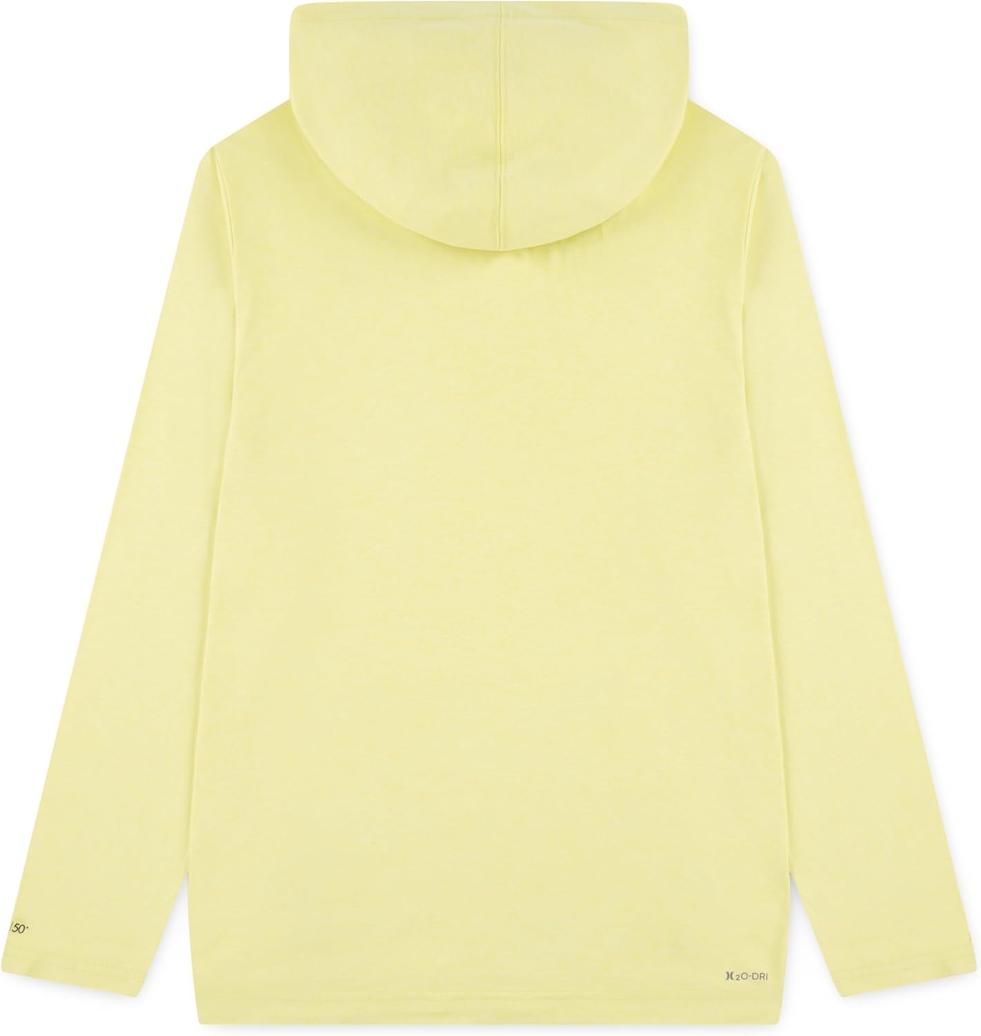 Hurley Boys’ Long Sleeve Hooded UPF 50+ Rash Guard Swim Shirt(Heavenly Yellow Heather)