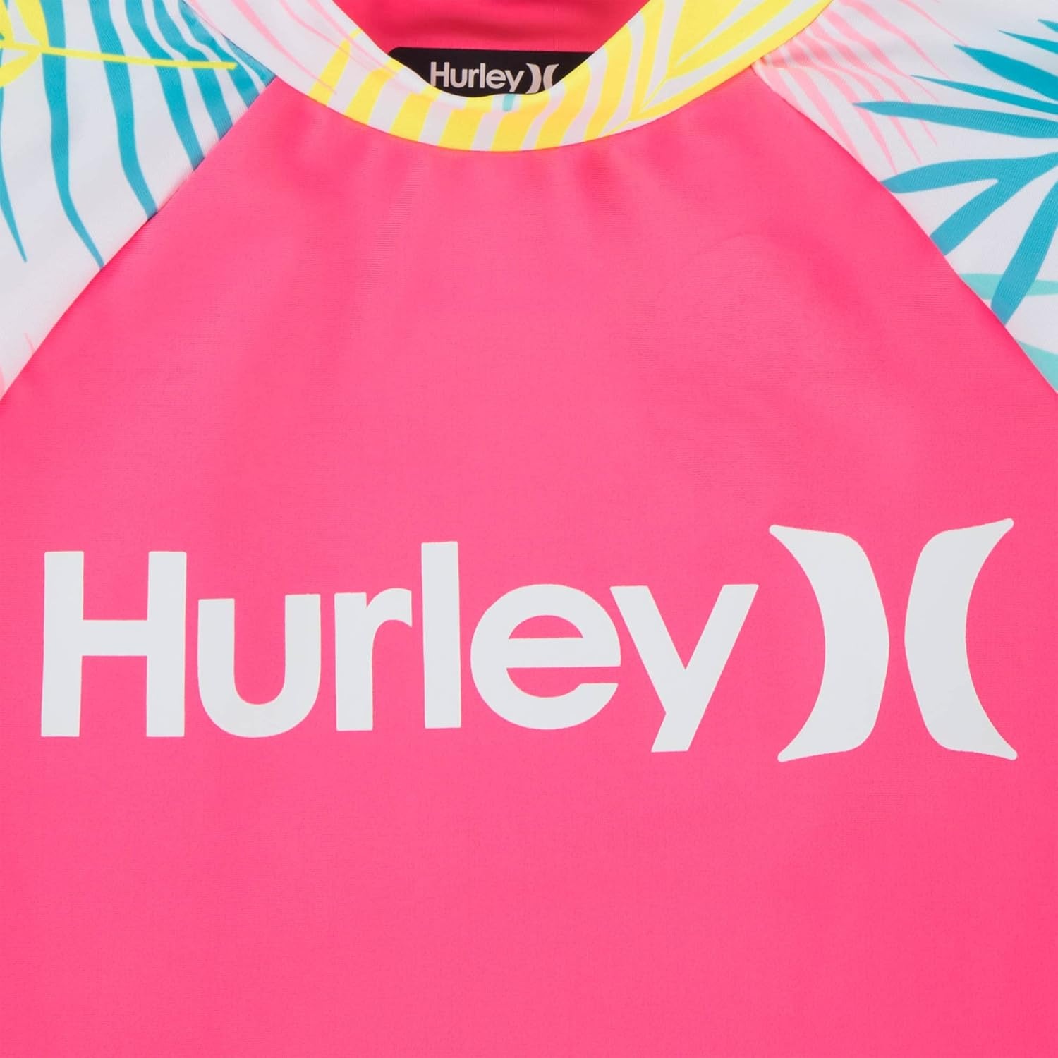 Hurley Girls Two-piece Rashguard Set (Big Kid)(Pink Punch)