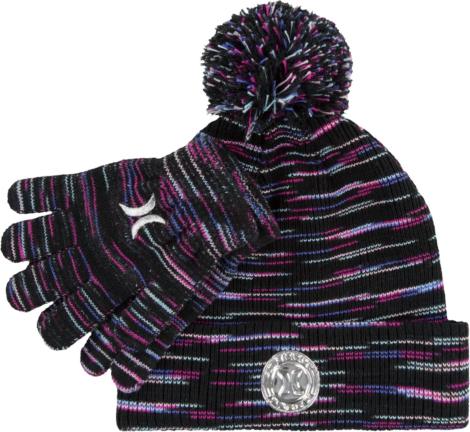 Hurley Kids’ Beanie and Glove Set(Blank Space Dye)