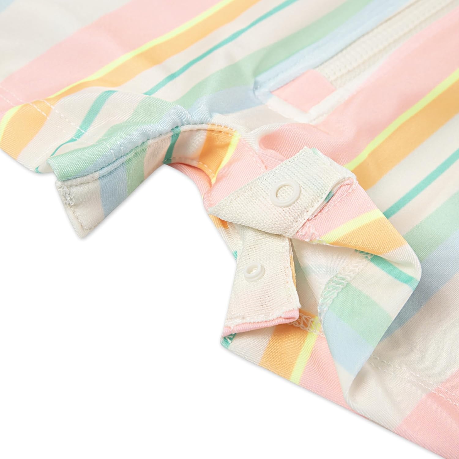 Hurley Baby 2-Pack Long Sleeve Rash Guard Coverall(Pale Ivory Stripe/Pink)