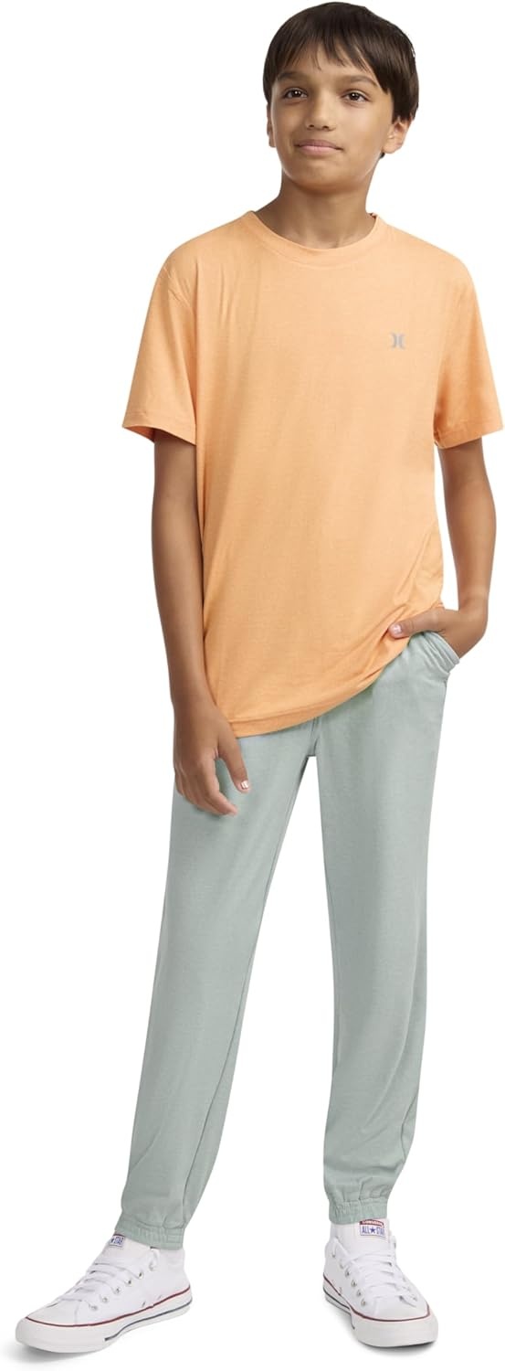 Hurley Boys’ Soft Knit Jogger Pants(Aqua Grey Heather)