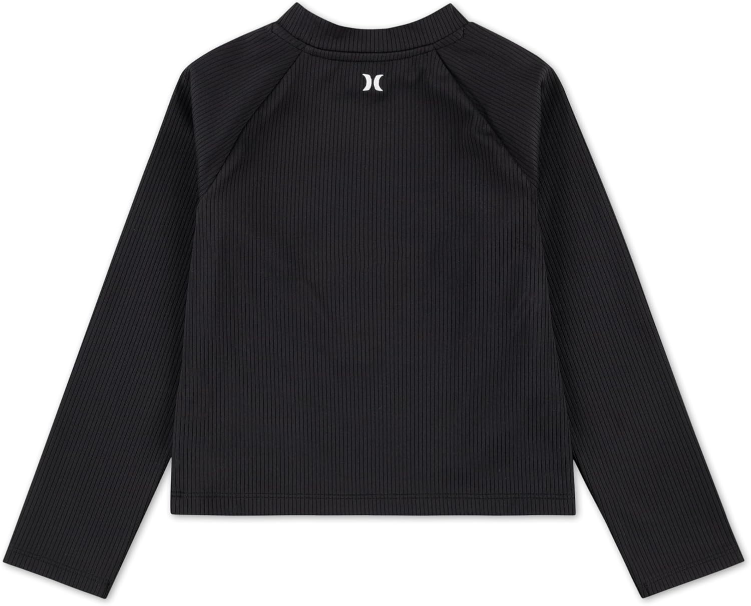 Hurley Girls’ Long Sleeve Rash Guard Shirt(Black)