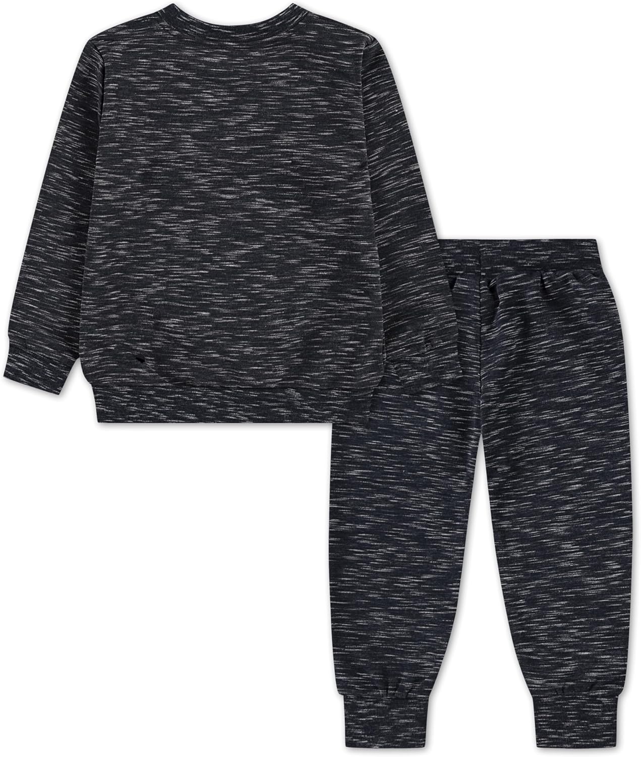 Hurley Baby Soft Basic Cloud Slub Crewneck Sweatshirt and Joggers 2-piece Outfit Set(Carbon)