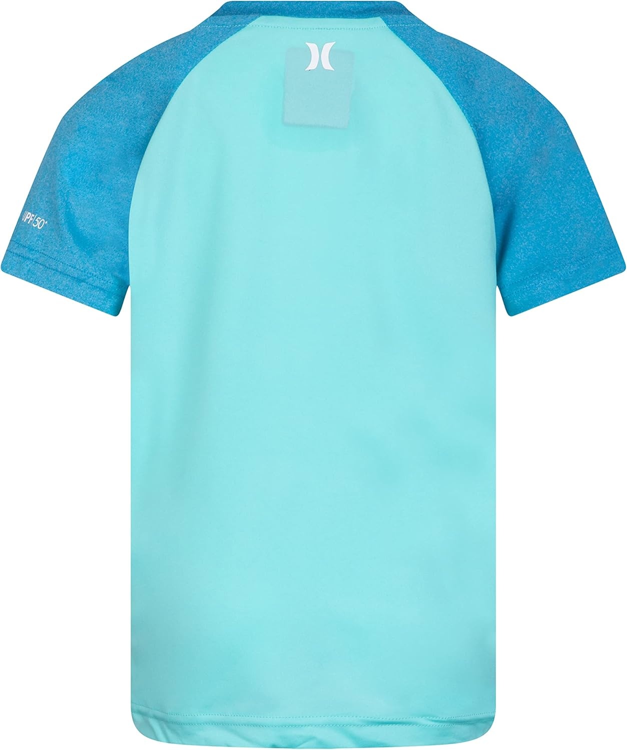 Hurley Boy’s Icon UPF 50+ Rash Guard Swim Shirt(Aurora Green/Print Fill)