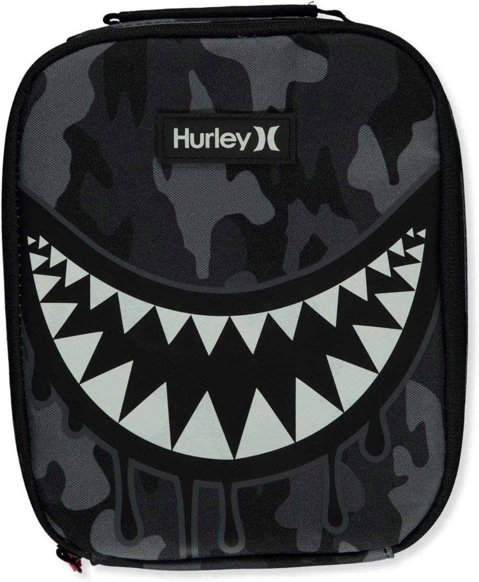 Hurley Men’s Insulated Lunch Tote Bag(Dark Grey Heather Camo)