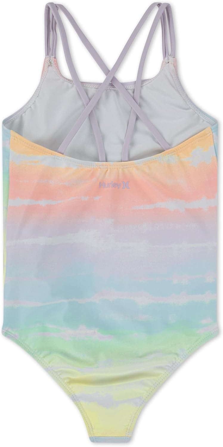Hurley Girls’ One Piece Swimsuit(Rainbow)