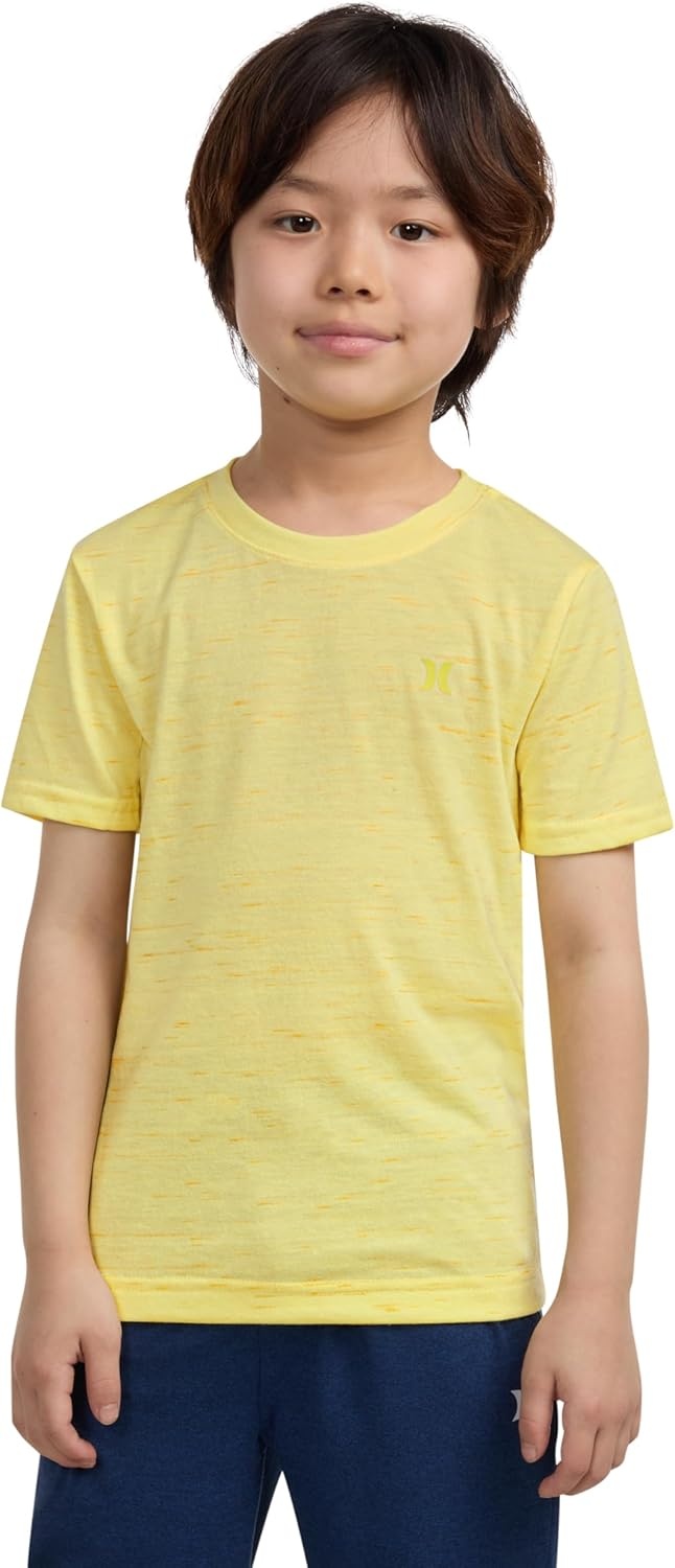 Hurley Boys’ Soft Basic Cloud Slub T-Shirt(Heavenly Yellow)