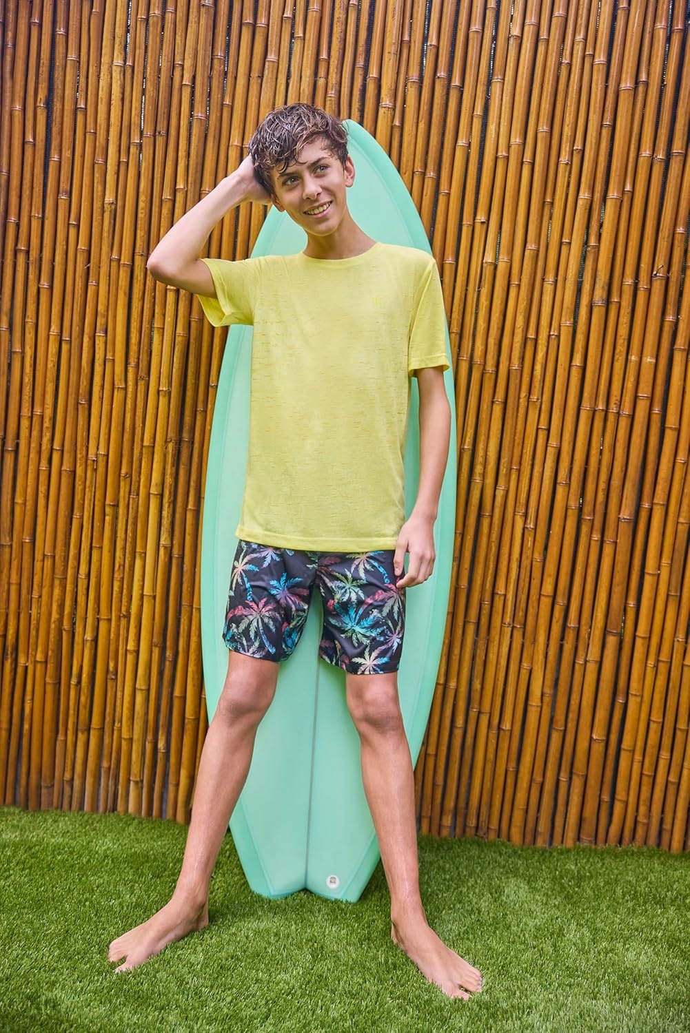 Hurley Boys’ Soft Basic Cloud Slub T-Shirt(Heavenly Yellow)