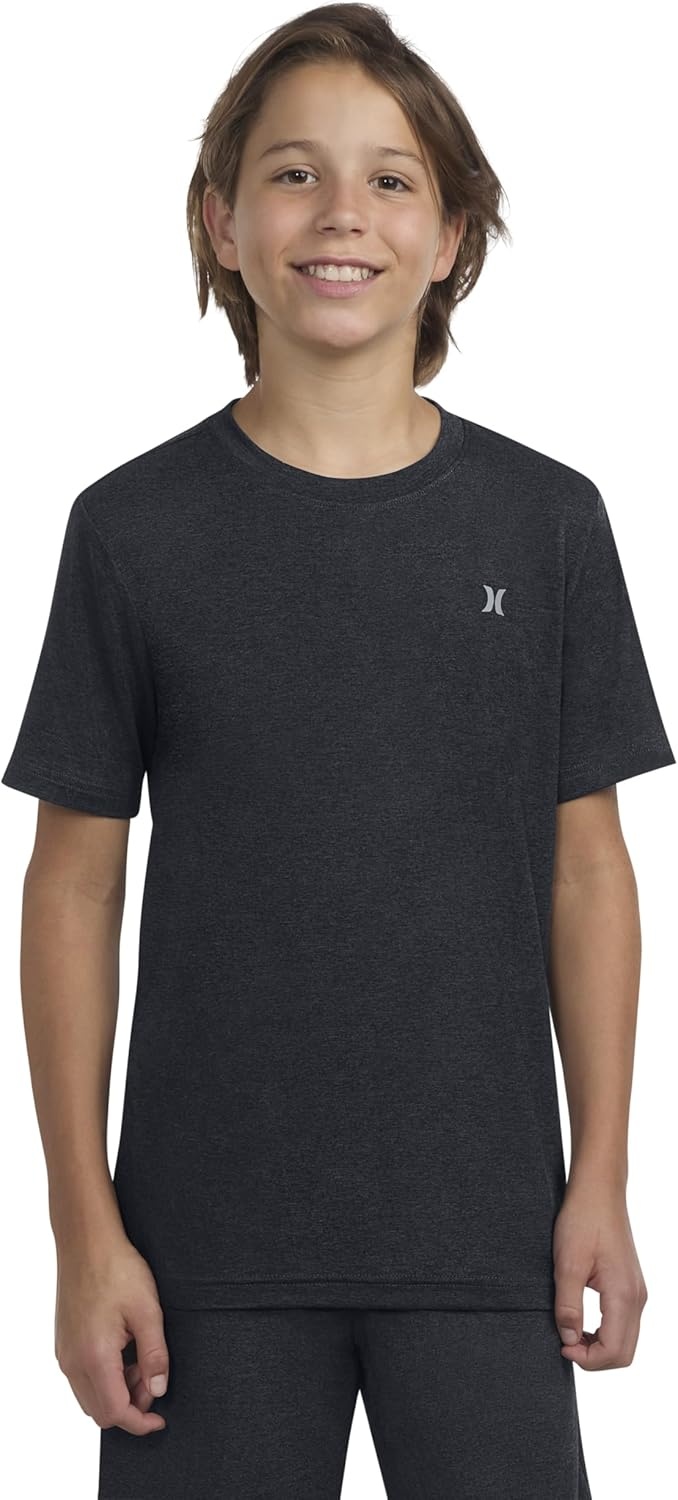Hurley Boys’ Soft Basic T-Shirt(Black Heather)
