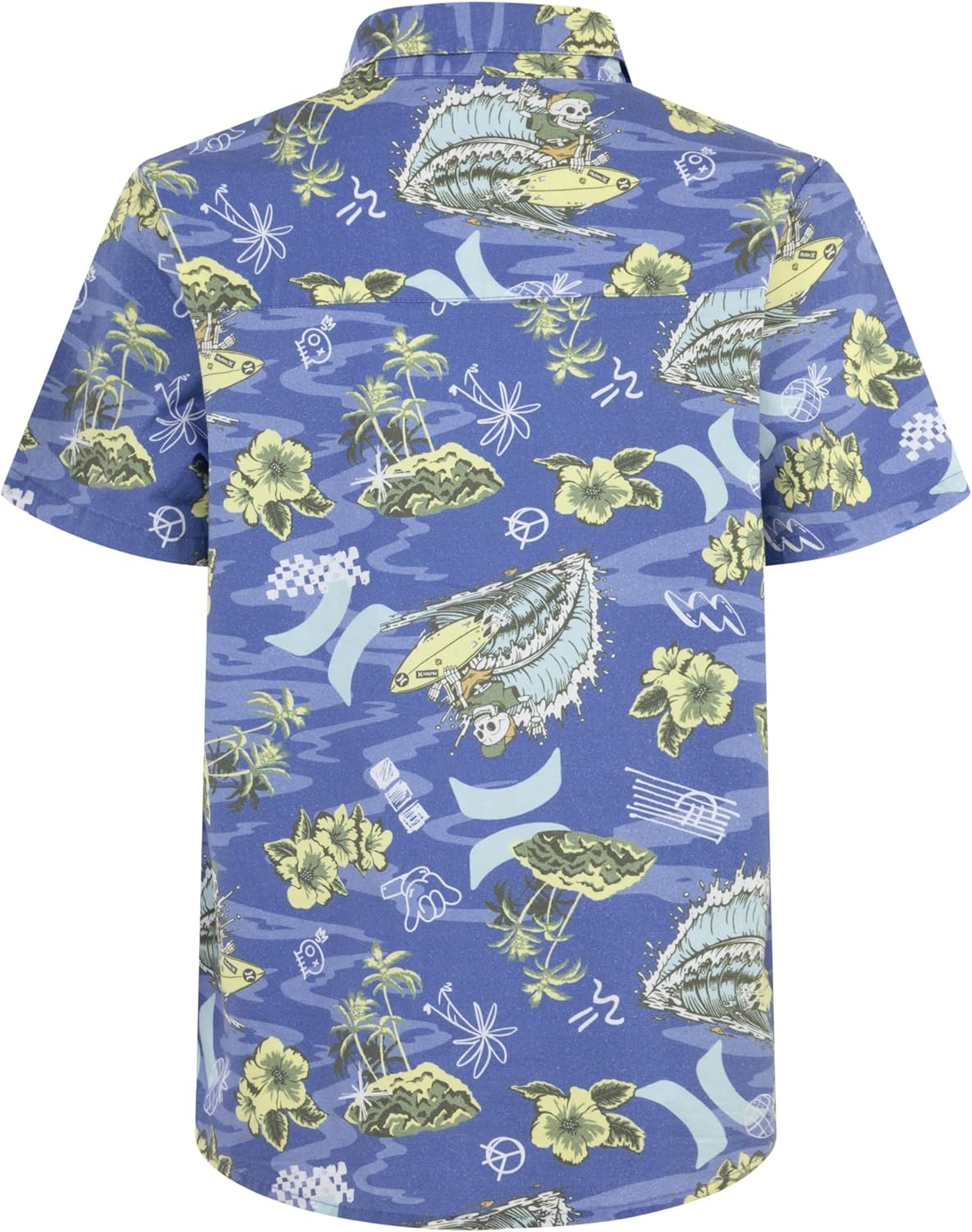 Hurley Boys’ Boys’ Woven Button Down Shirt(Shoreline/Yellow)