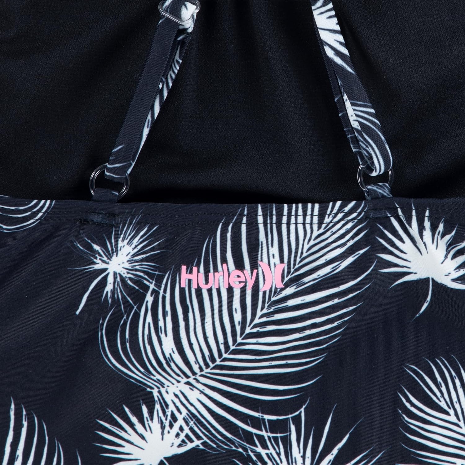 Hurley Girls’ Boyshort Tankini 2-piece Swimsuit(Black/Boyshort)