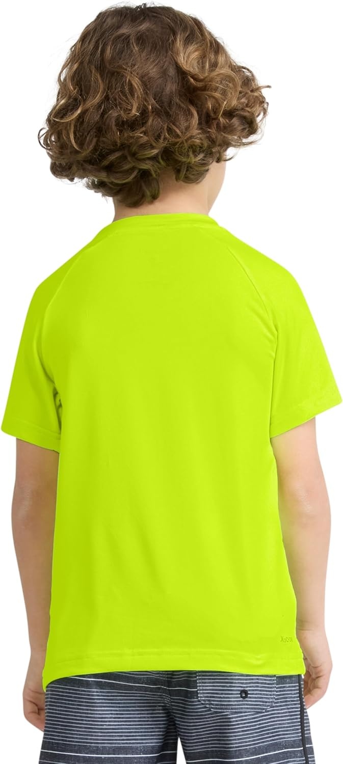 Hurley Boy’s Icon UPF 50+ Rash Guard Swim Shirt(Volt)