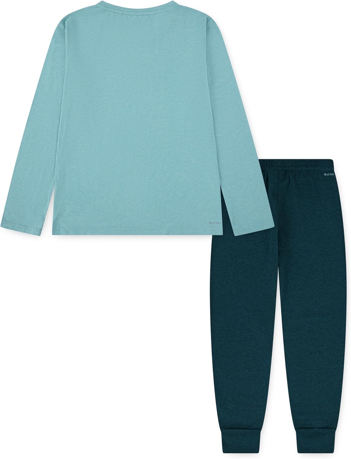 Hurley Boys’ Long Sleeve Soft Basic T-shirt and Joggers 2-piece Outfit Set(Deepwaters Heather)