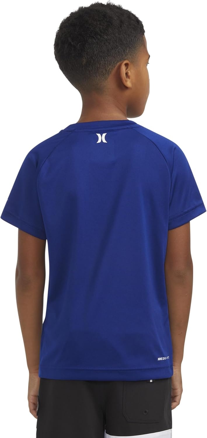 Hurley Boy’s Icon UPF 50+ Rash Guard Swim Shirt(Deep Royal Blue/Americana)