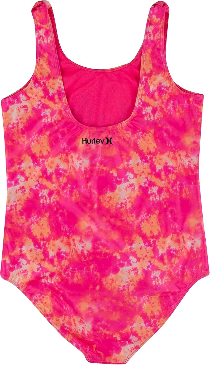 Hurley Girls’ One Piece Swimsuit(Hyper Pink)