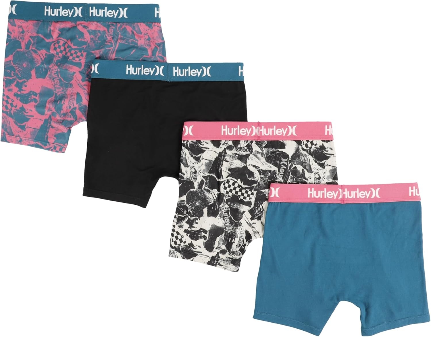 Hurley Boys’ Multi-pack Performance Boxer Briefs(Deepwaters)