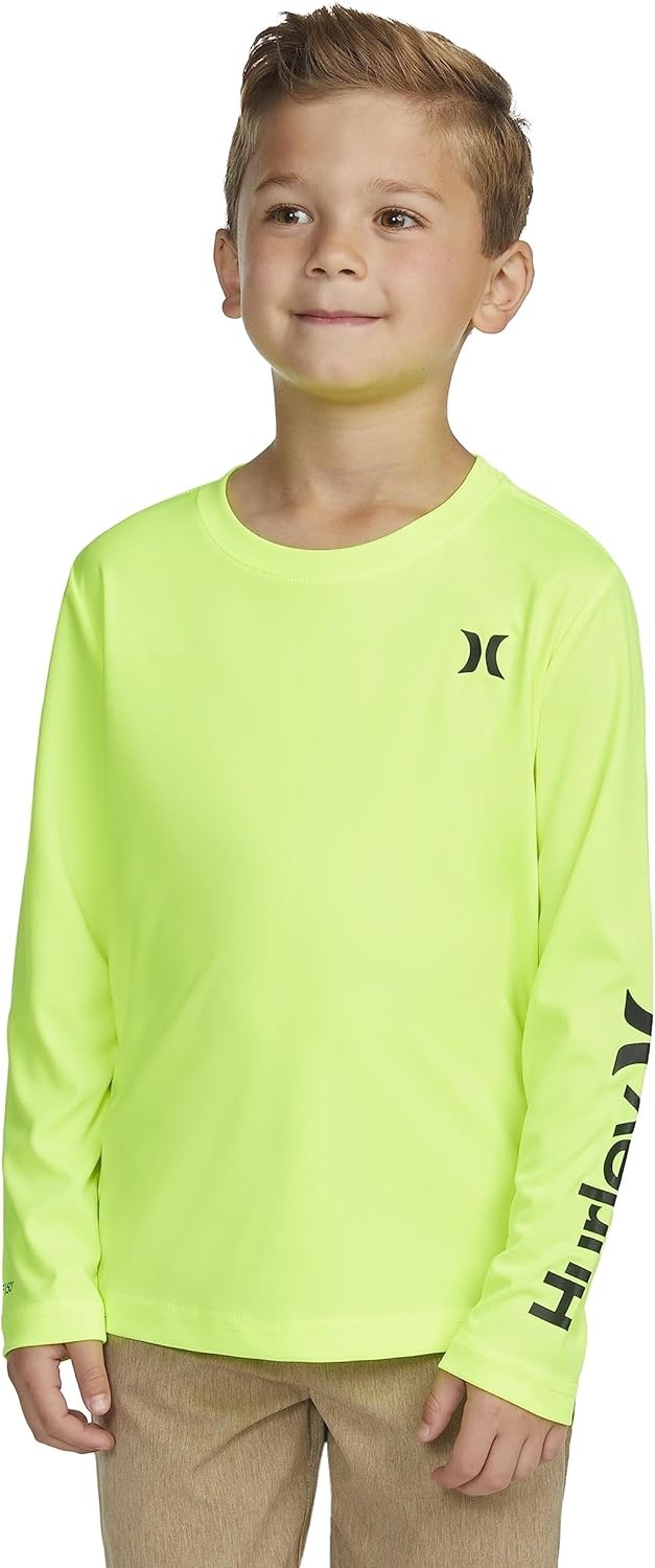 Hurley Boys’ Long Sleeve Graphic T-Shirt(Volt)