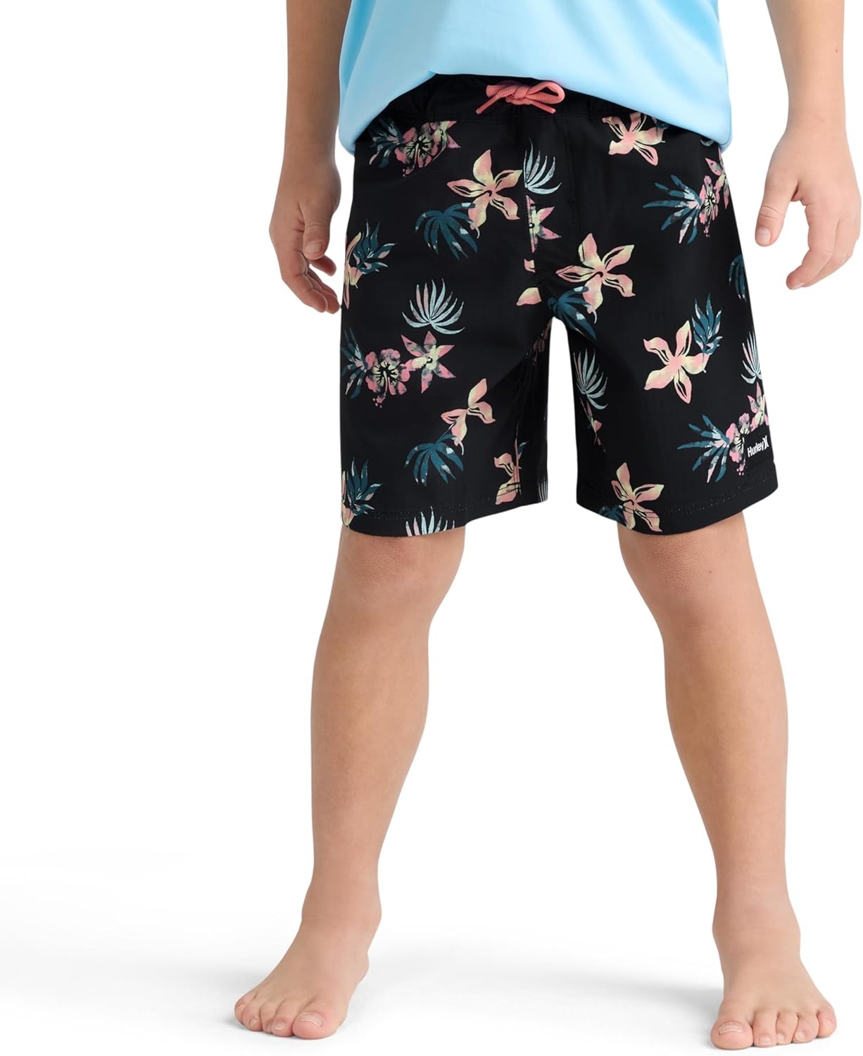 Hurley Boys’ Pull on Swim Trunks(Black/Floral)