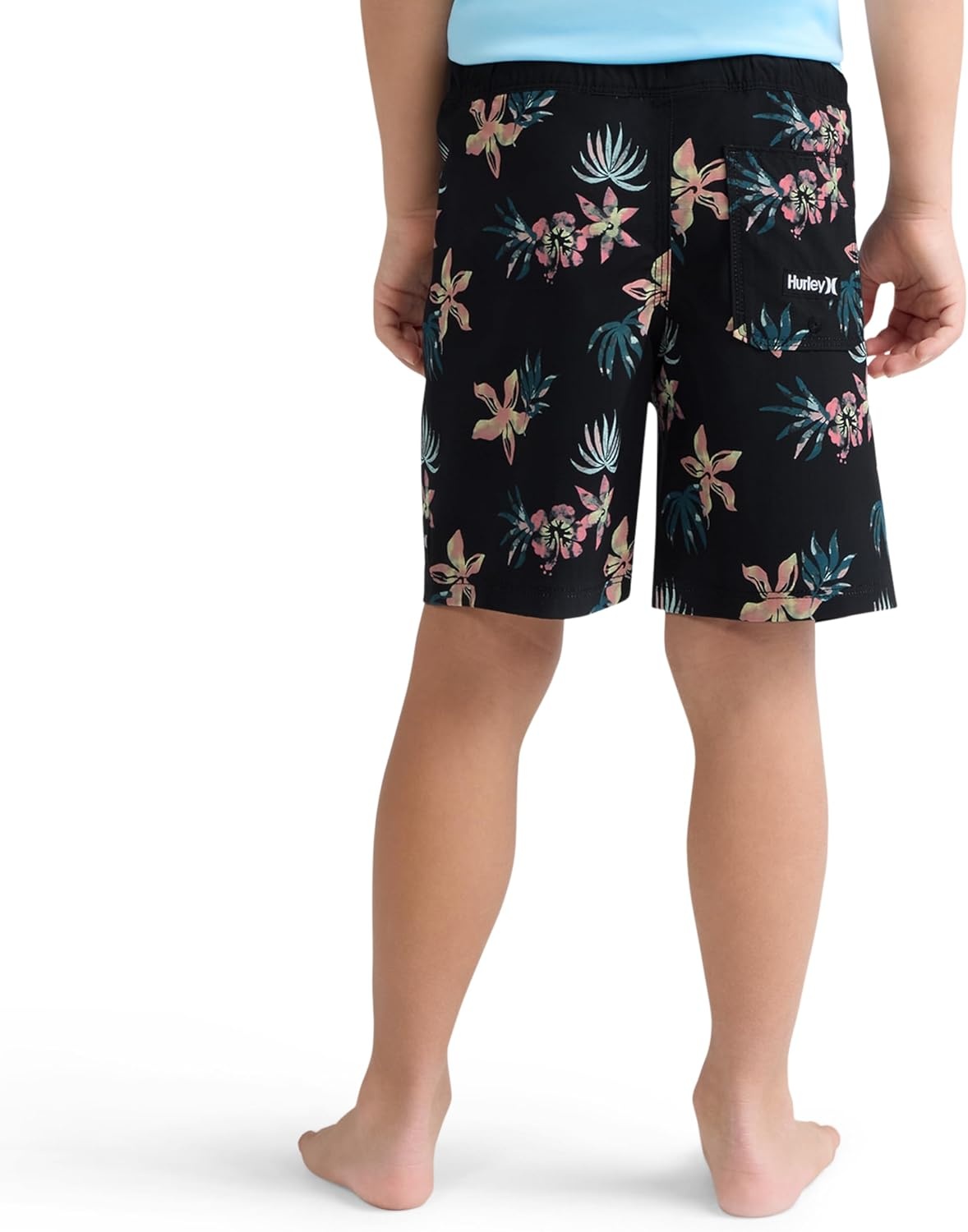 Hurley Boys’ Pull on Swim Trunks(Black/Floral)