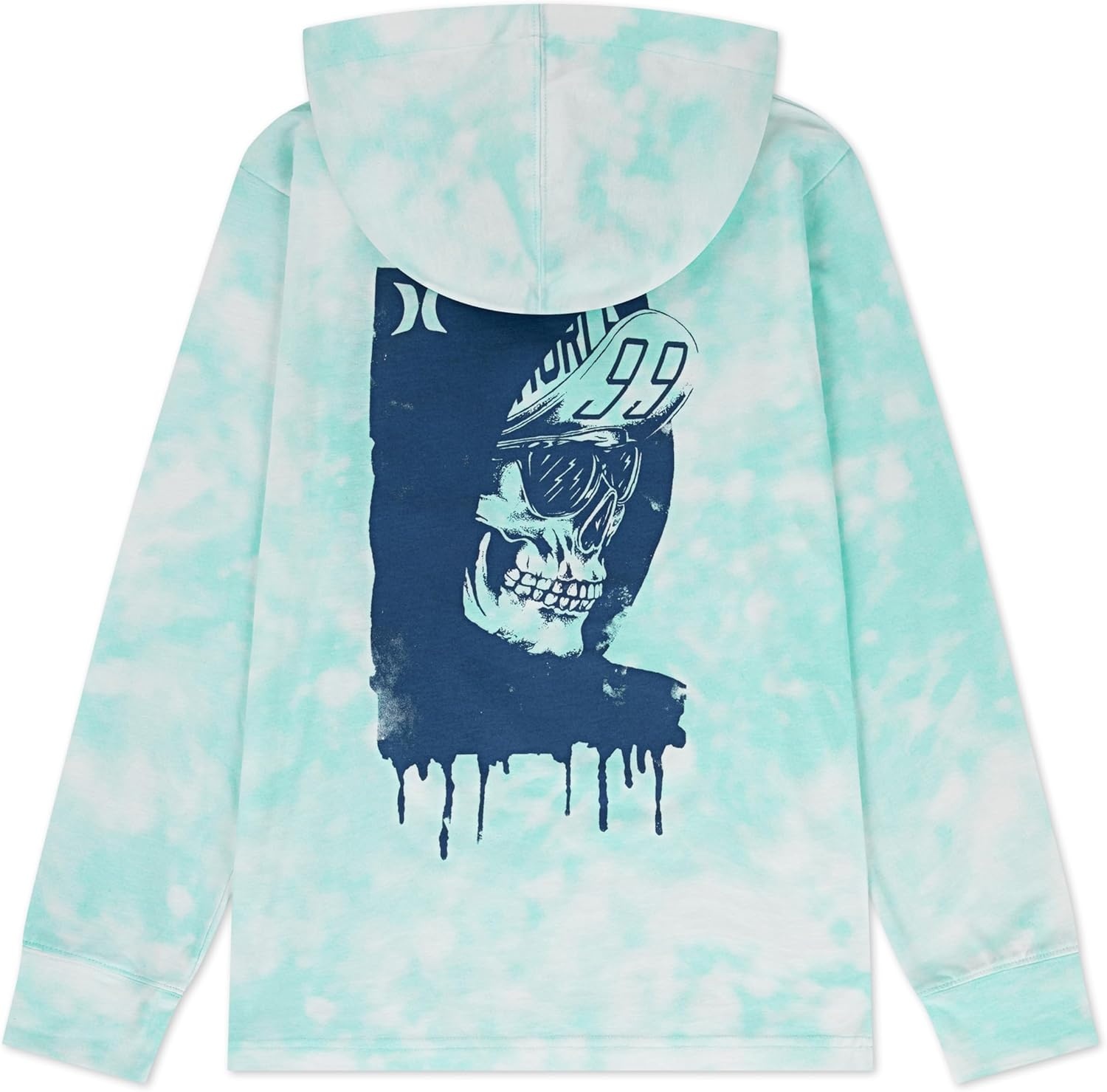 Hurley boys Long Sleeve Hooded Graphic T-shirt(Mint Candy)