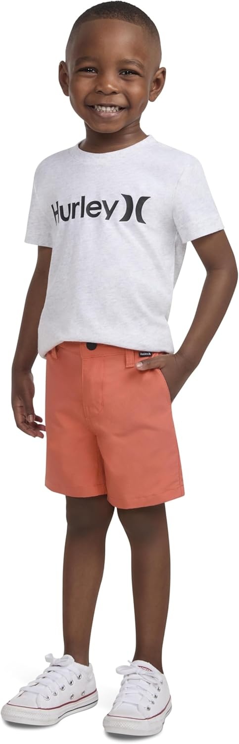 Hurley Boys’ H20-dri Walk Shorts(Red Reef)