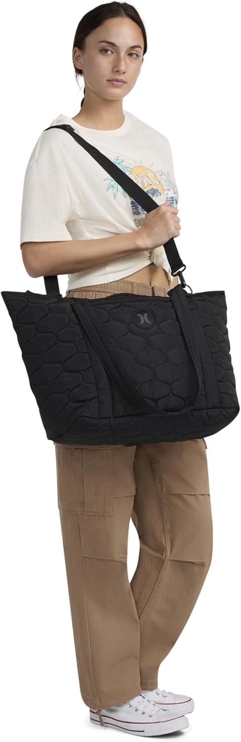Hurley Tote Bag(Black Quilted)