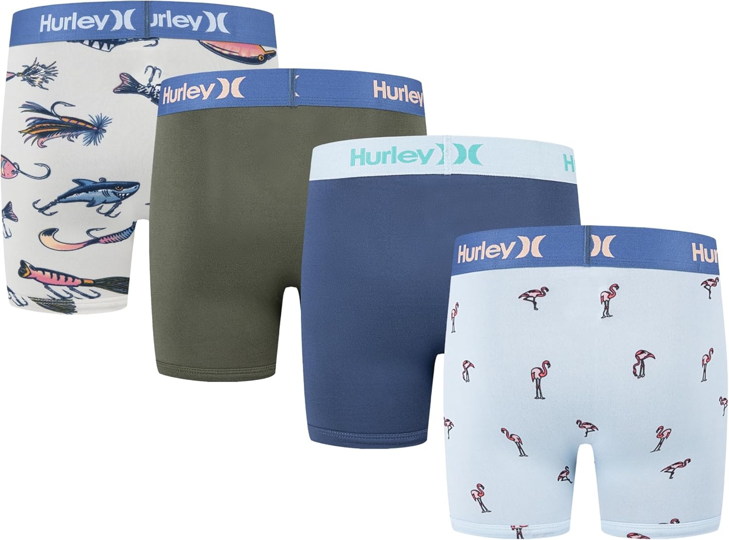 Hurley Boys’ Multi-pack Performance Boxer Briefs(Midnight)