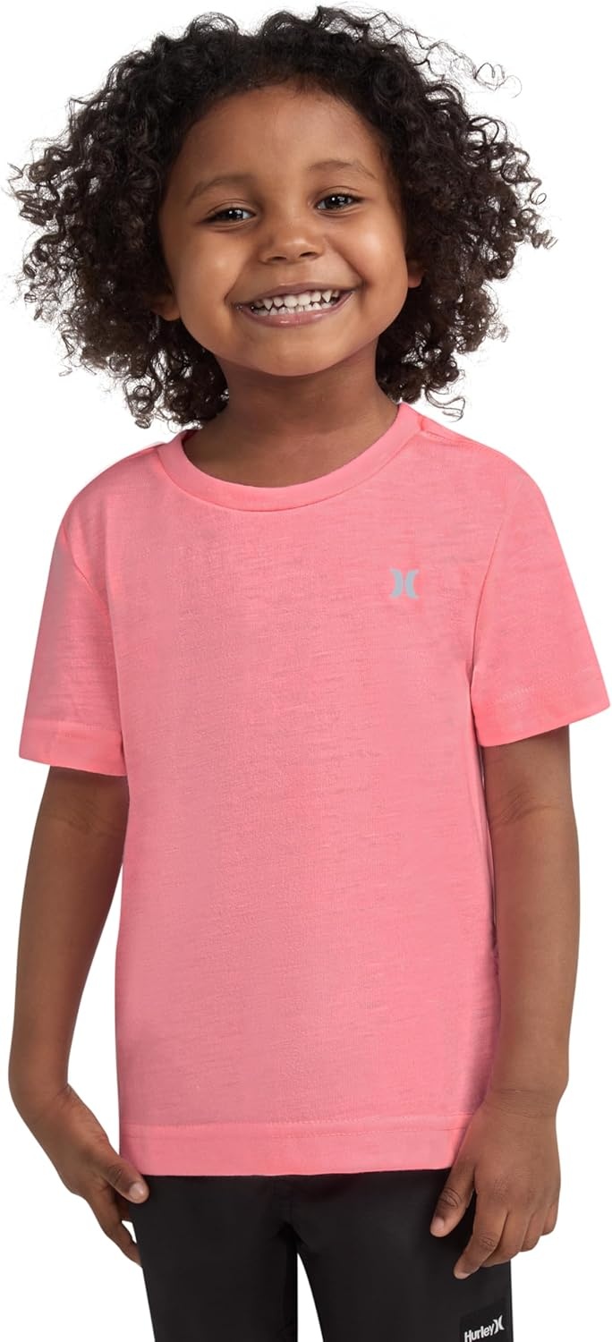 Hurley Boys’ Soft Basic Cloud Slub T-Shirt(Pink Flamingo)
