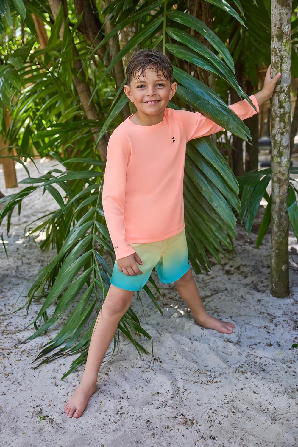 Hurley Boys’ Pull on Swim Trunks(Multi Ombre)