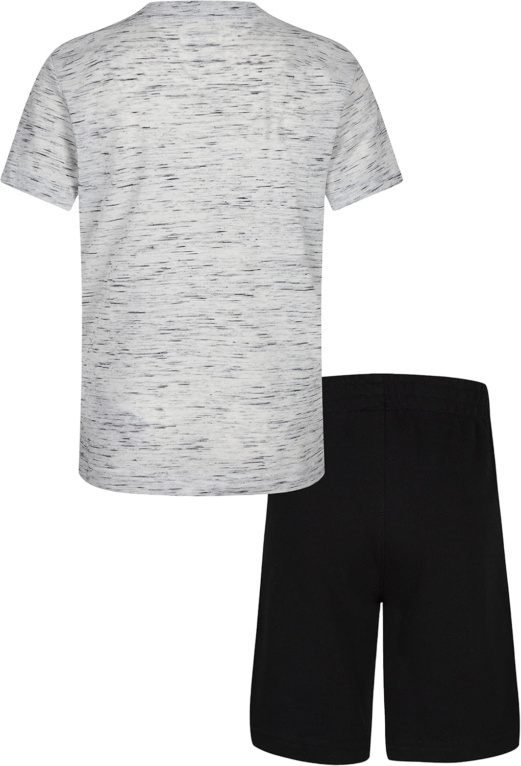 Hurley Baby and Toddler Boys’ Soft Basic Cloud Slub T-Shirt and Shorts 2-Piece Outfit Set(Black/White)