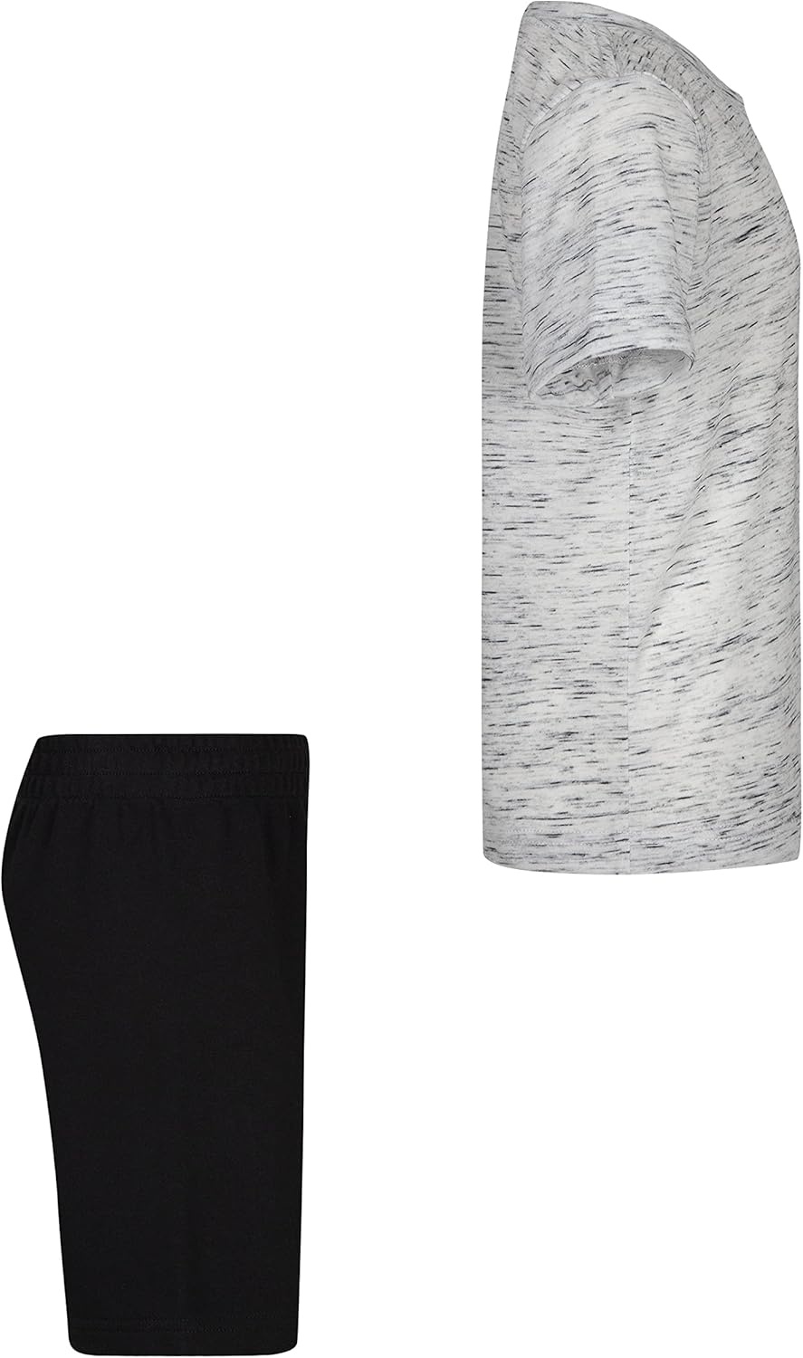 Hurley Baby and Toddler Boys’ Soft Basic Cloud Slub T-Shirt and Shorts 2-Piece Outfit Set(Black/White)