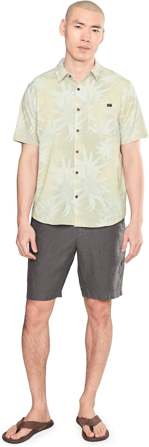 Hurley Men’s Newport Stretch Short Sleeve(Hazelnut)