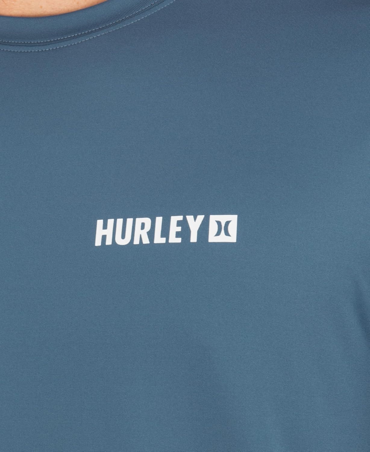 Hurley Men’s Short Sleeve Hybrid UPF 50+ Shirt, Quick Dry Rashguard Swim Top(Grey Teal)