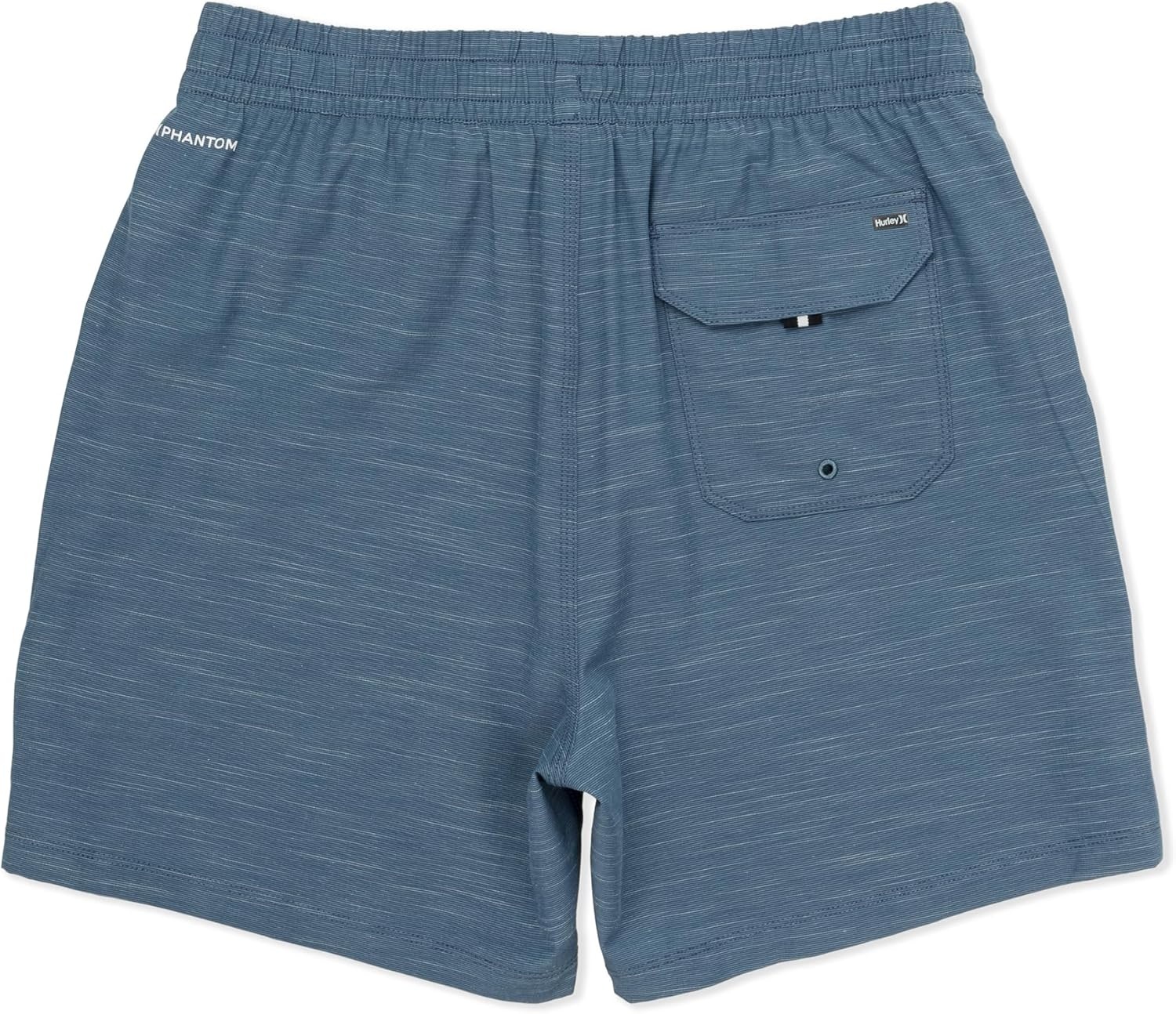 Hurley Men’s 4-Way Stretch Compression Lined 6″ Inseam Boardshort, 17″ Outseam, Elastic Waistband(Grey Teal)