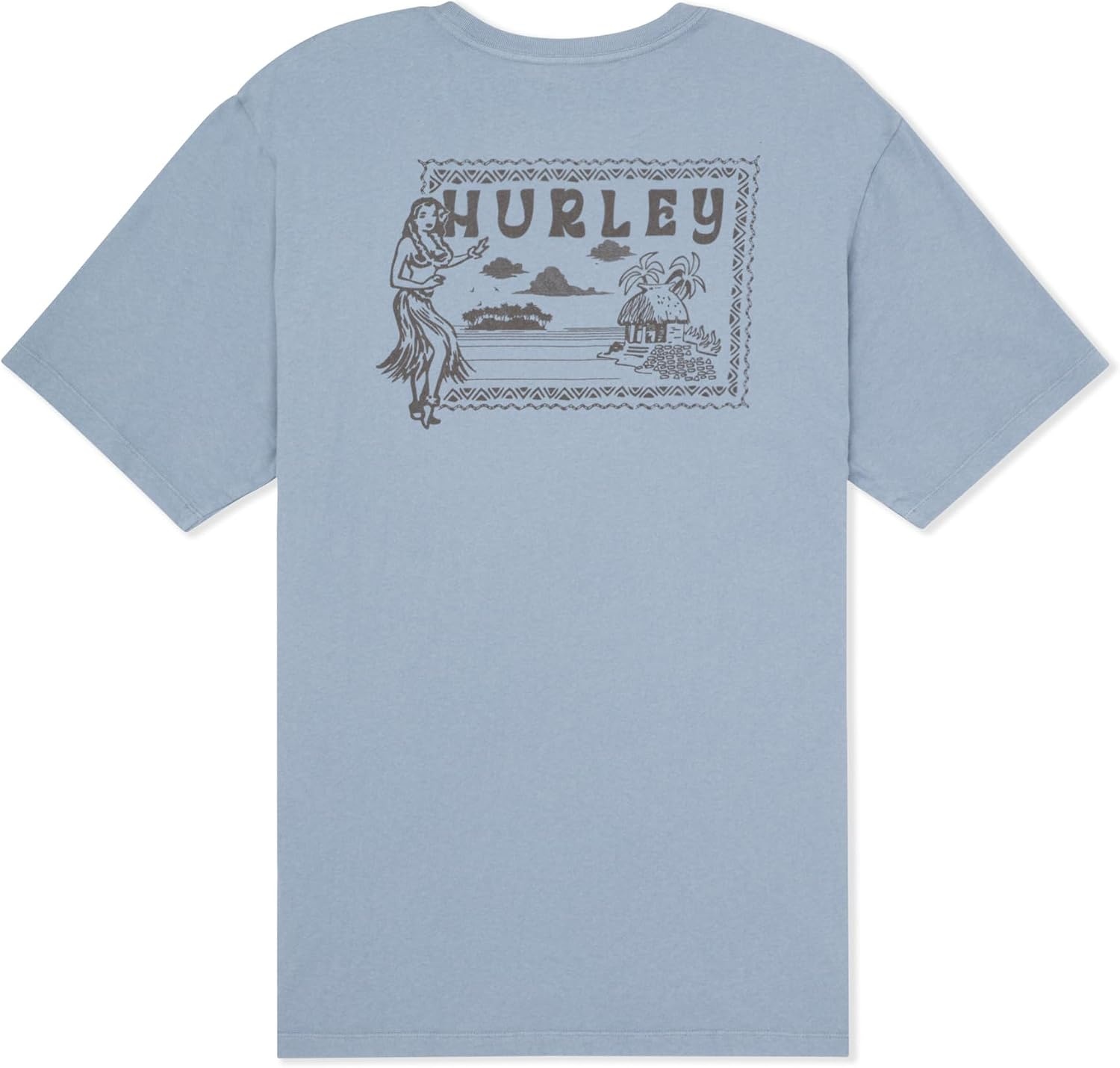 Hurley Men’s Palm Short Sleeve(Worker Blue)