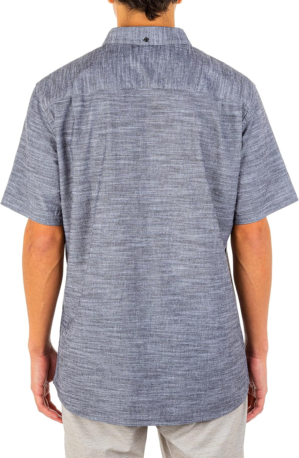 Hurley Men’s One and Only Textured Short Sleeve Button Up(Black)