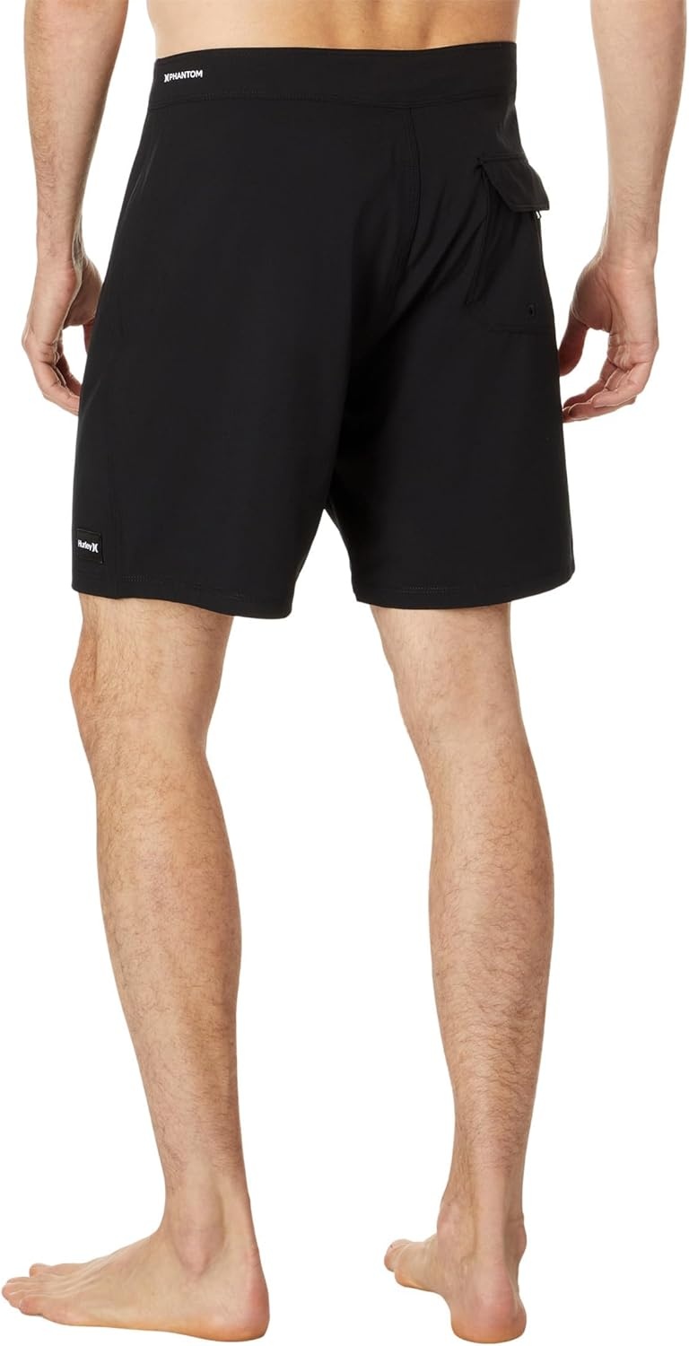 Hurley Men’s One and Only Solid 20″ Board Shorts(Black)