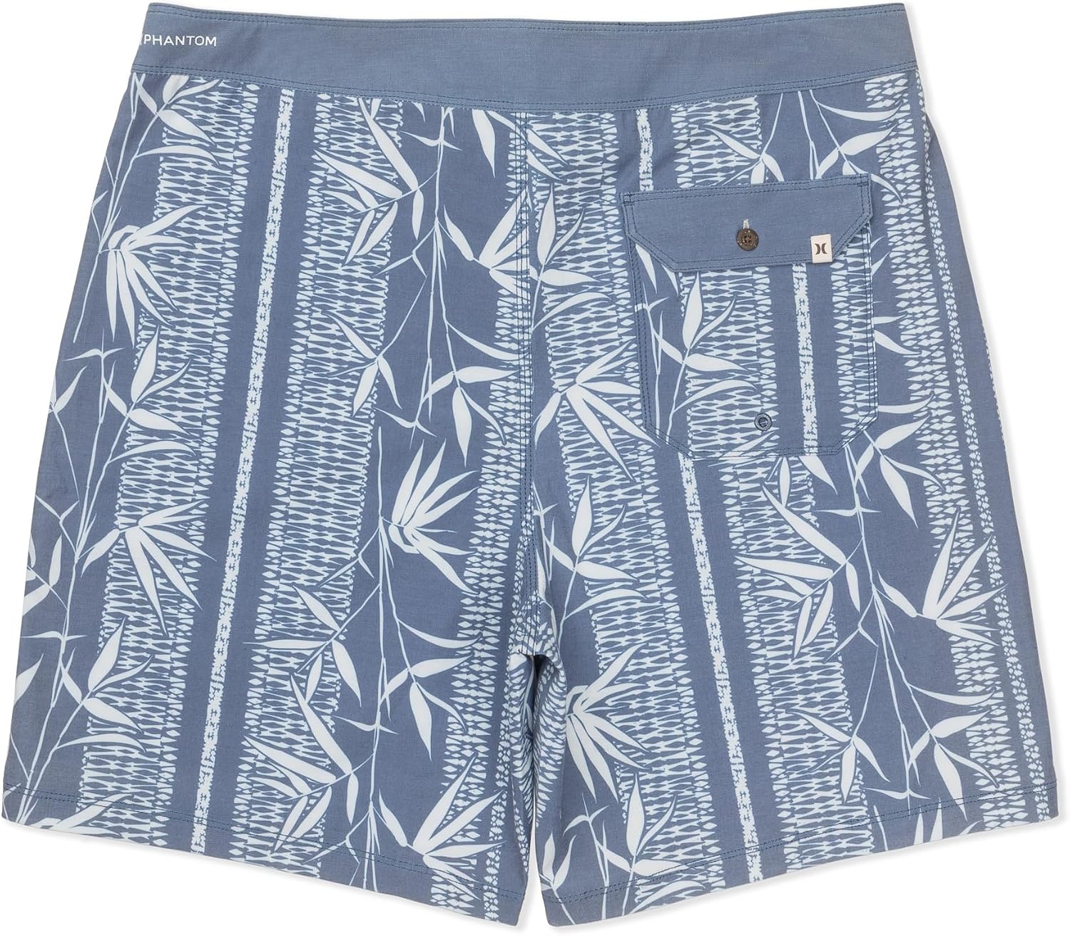 Hurley Men’s Phantom Naturals 4-Way Stretch 7″ Inseam Boardshort, 18″ Outseam, Quick Dry Swim Trunks(Monsoon)