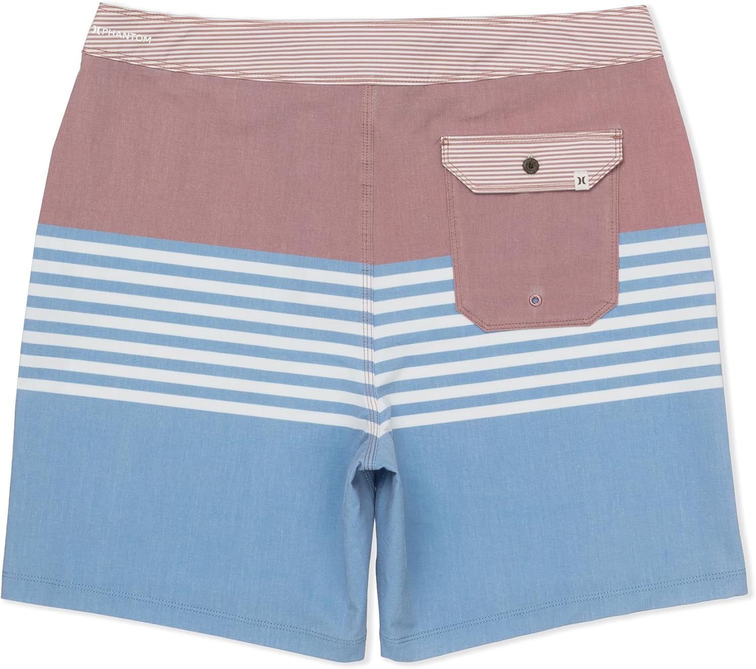 Hurley Men’s Phantom Naturals 4-Way Stretch 7″ Inseam Boardshort, 18″ Outseam, Quick Dry Swim Trunks(Worker Blue)