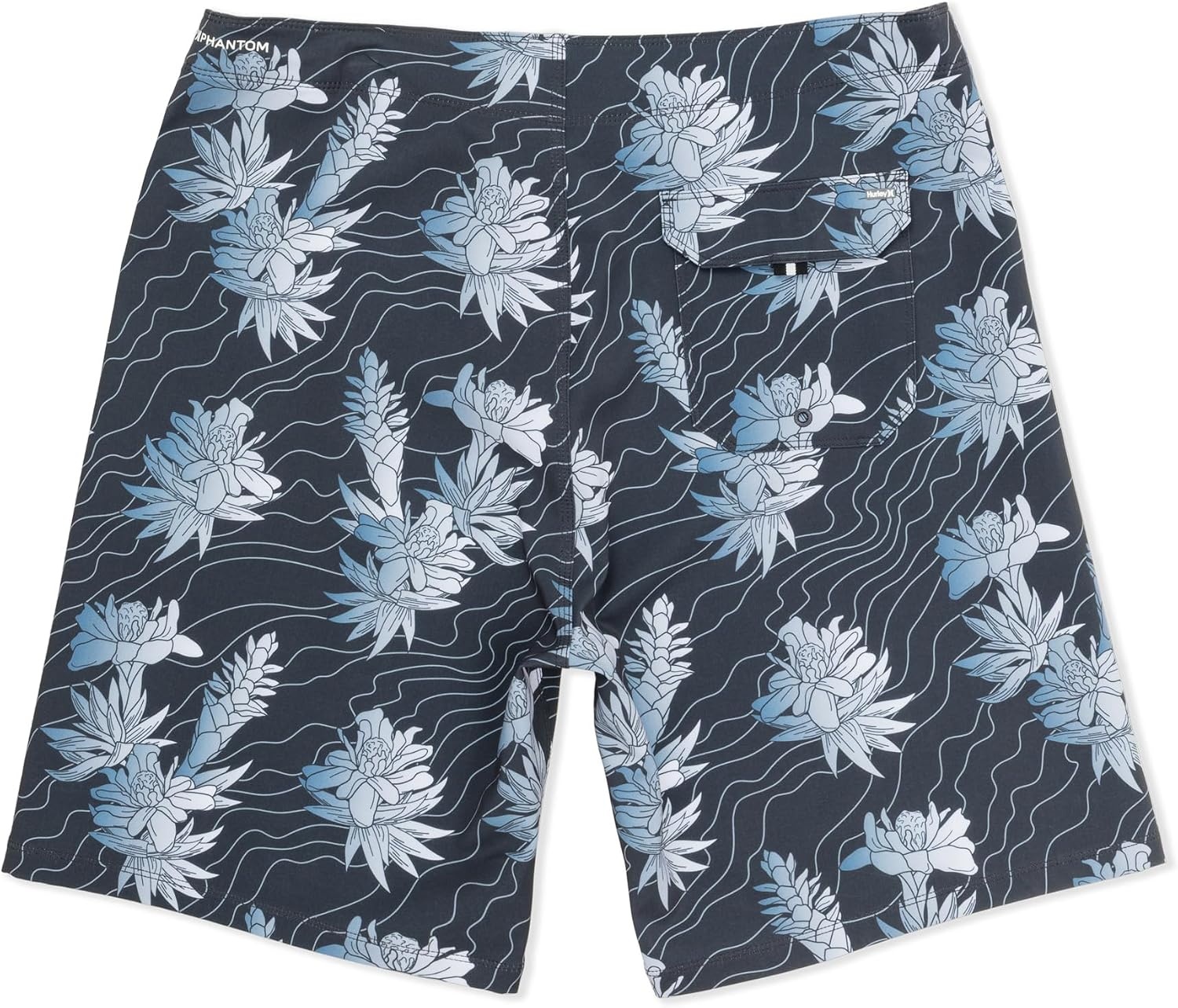 Hurley Mens Phantom 4-Way Stretch 9″ Inseam Boardshort, 20″ Outseam, Quick Dry Swim Trunks(Dark Stone Grey)