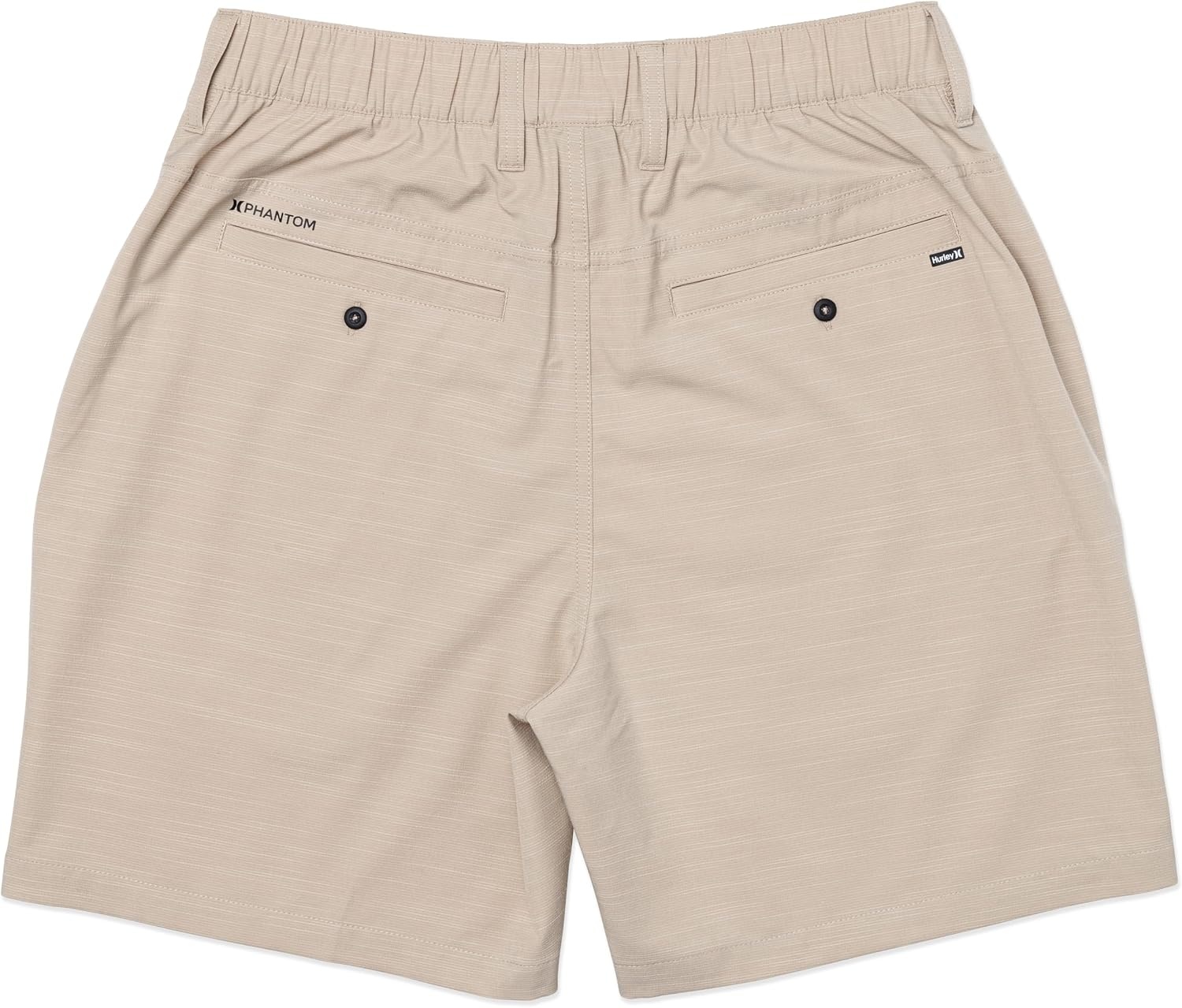 Hurley Men’s Phantom 4-Way Stretch Walk Shorts, 7″ Inseam 18″ Outseam. Quick Dry, Elastic Waistband(Khaki)