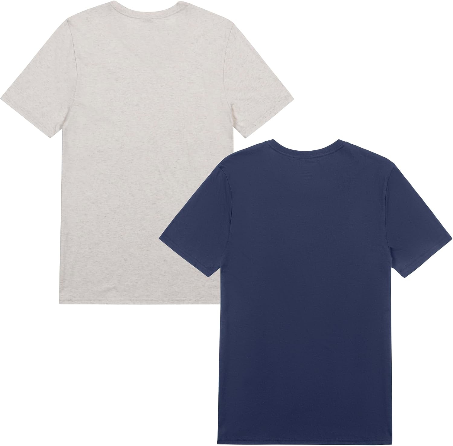 Hurley Men’s 2 Pack Cotton Crewneck Short Sleeve T-Shirt(Obsidian/Oatmeal Heather)