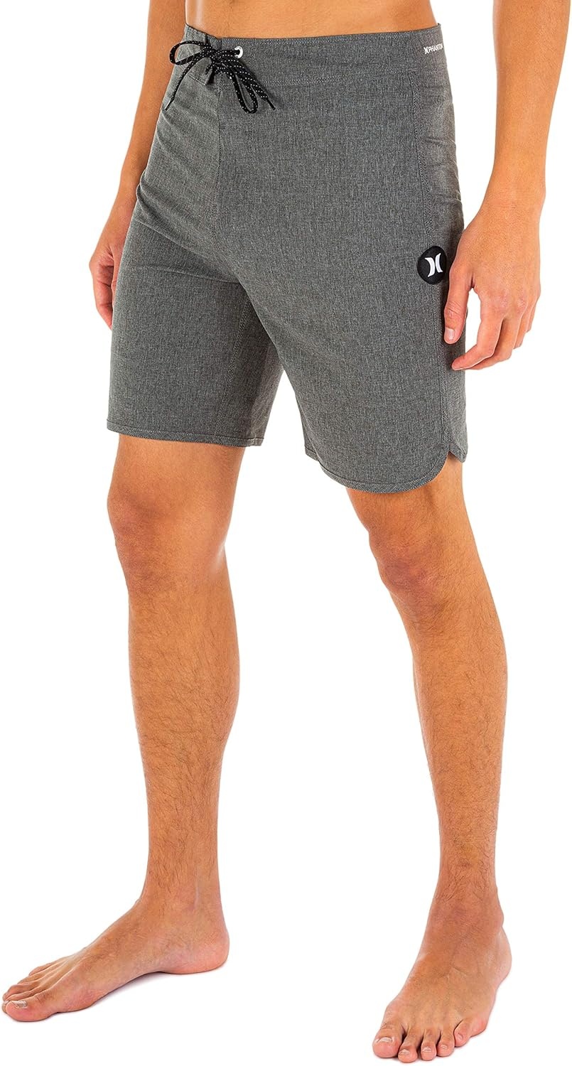 Hurley mens One and Only Phantom Heather 18″ Board Short(Black)